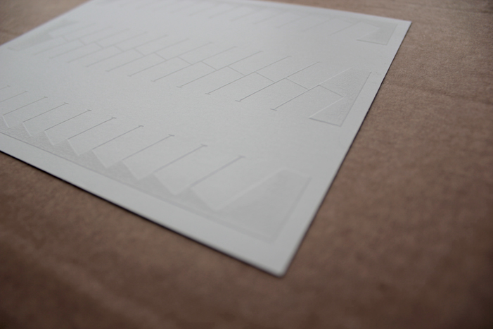 parking en gauffrage sur papier